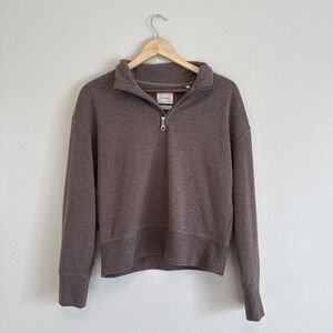 7Diamonds Women's Generation Quarter-Zip Medium Mauve Pullover Soft